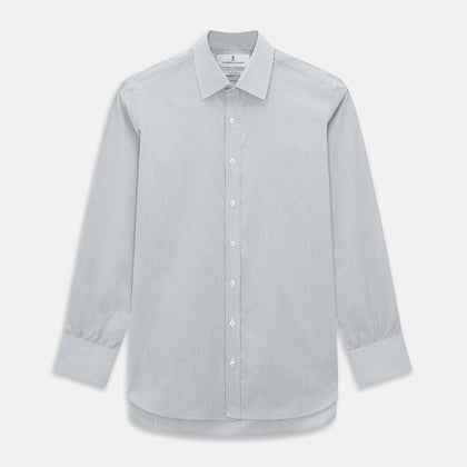 SHIRTS RF NEW T&A COLLAR 3BC WH W/ NAVY BLUE STR