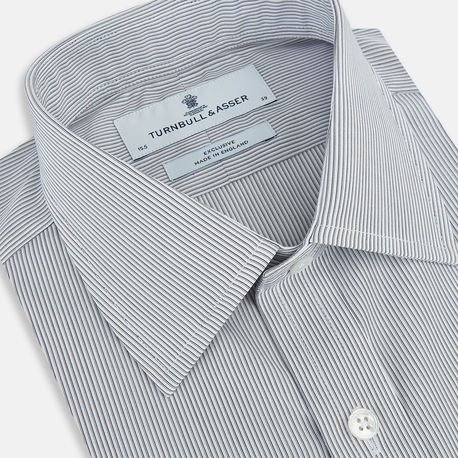 View 2 of product Navy Ripple Double Pinstripe Mayfair Shirt 14.5