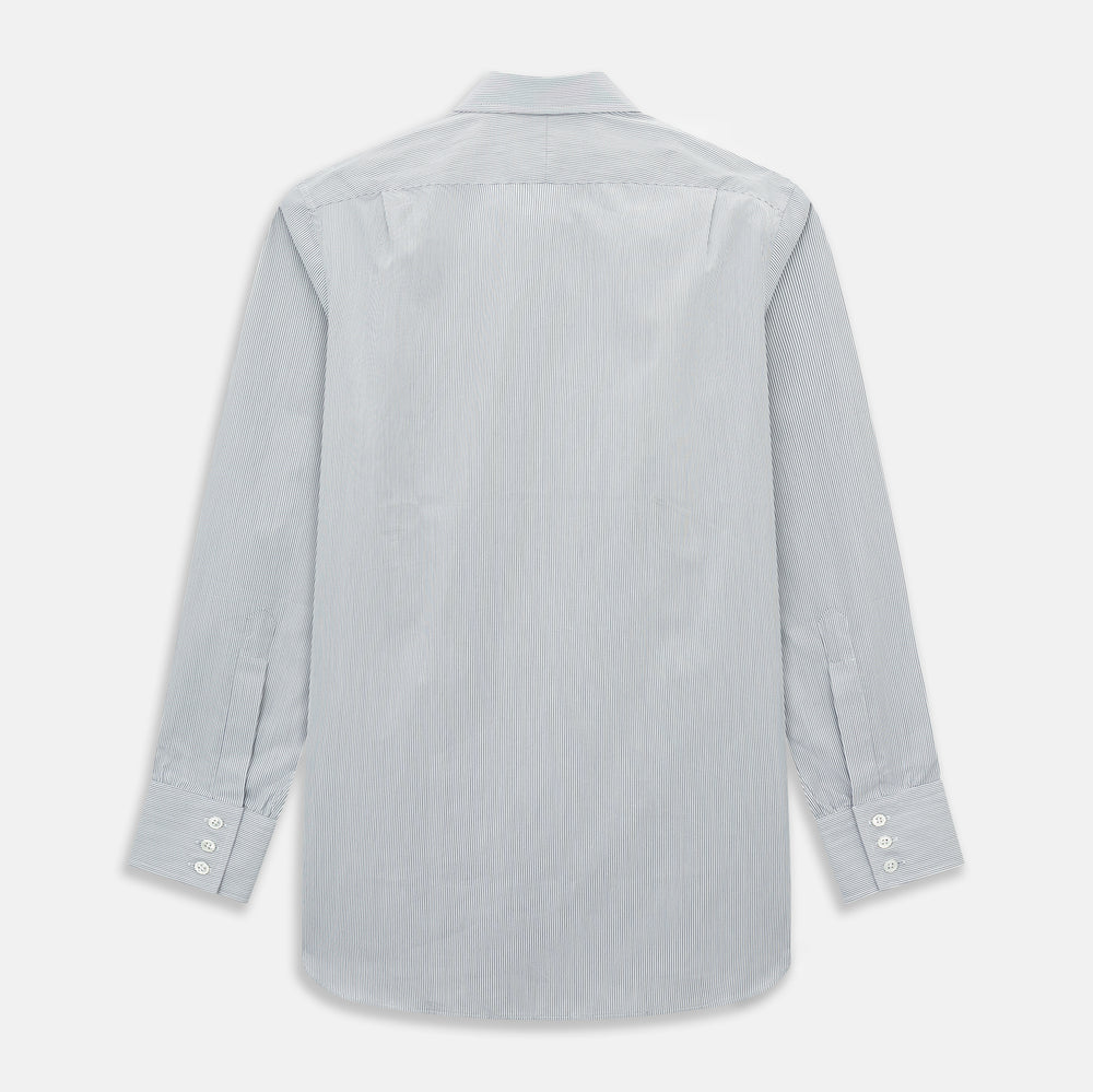 Navy Ripple Double Pinstripe Mayfair Shirt 14.5