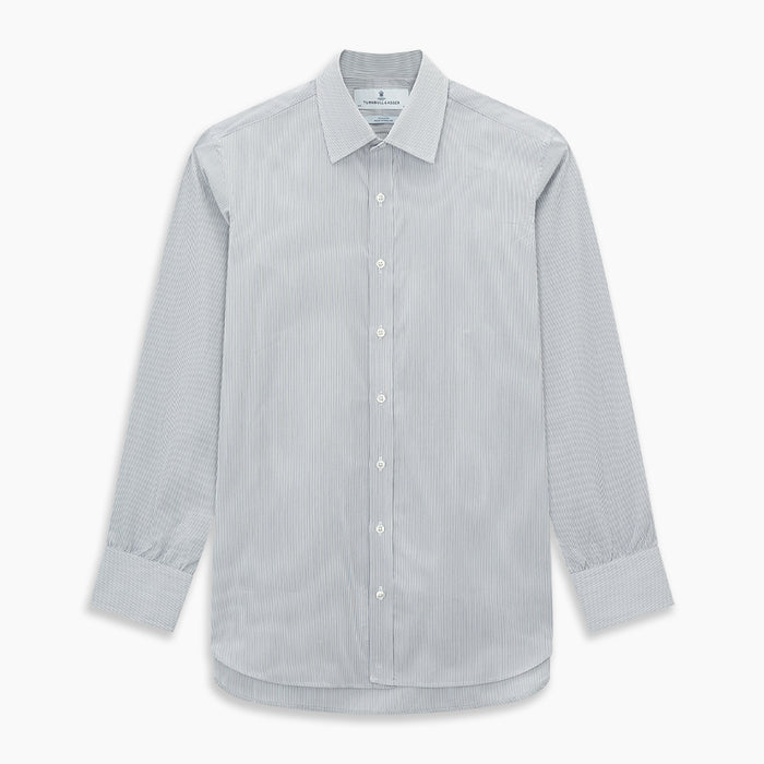 Navy Ripple Double Pinstripe Mayfair Shirt Image 6