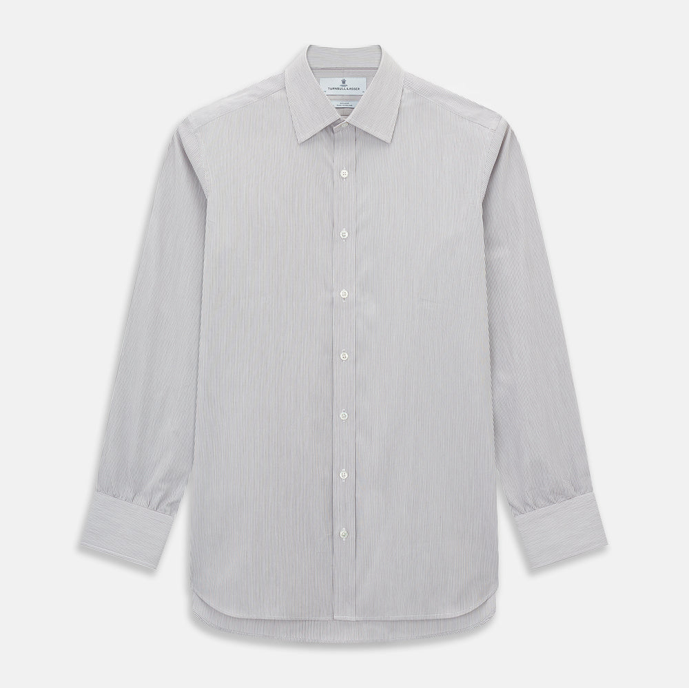Brown Ripple Double Pinstripe Mayfair Shirt 17