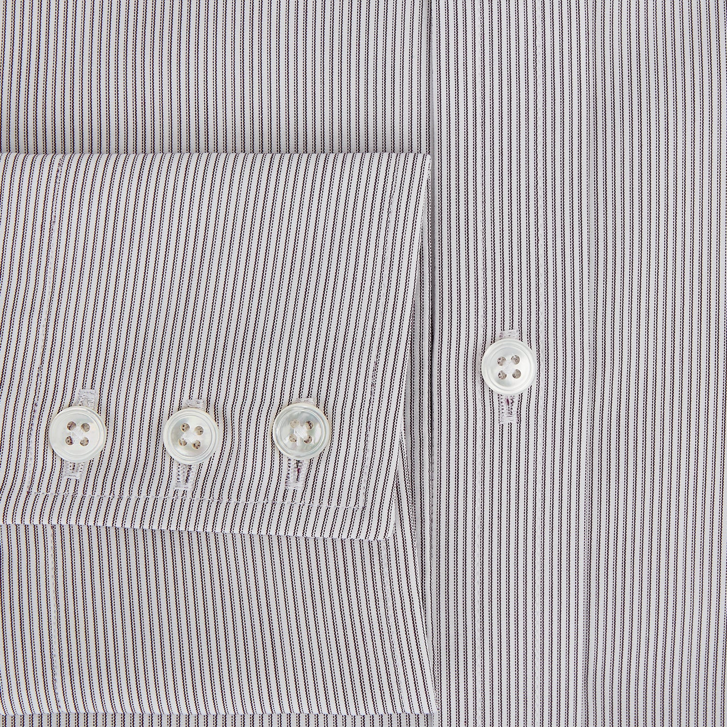 View 4 of product Brown Ripple Double Pinstripe Mayfair Shirt 17