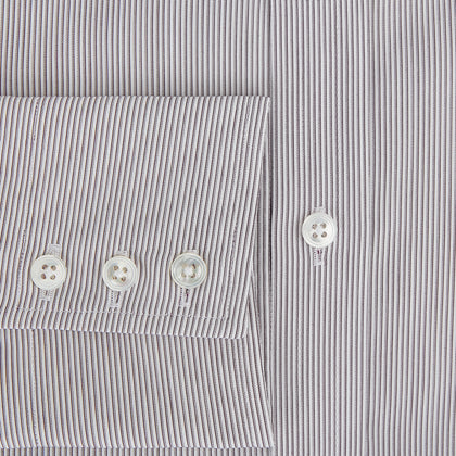 SHIRTS RF NEW T&A COLLAR 3BC WH W/ BROWN STRIPE Image 3