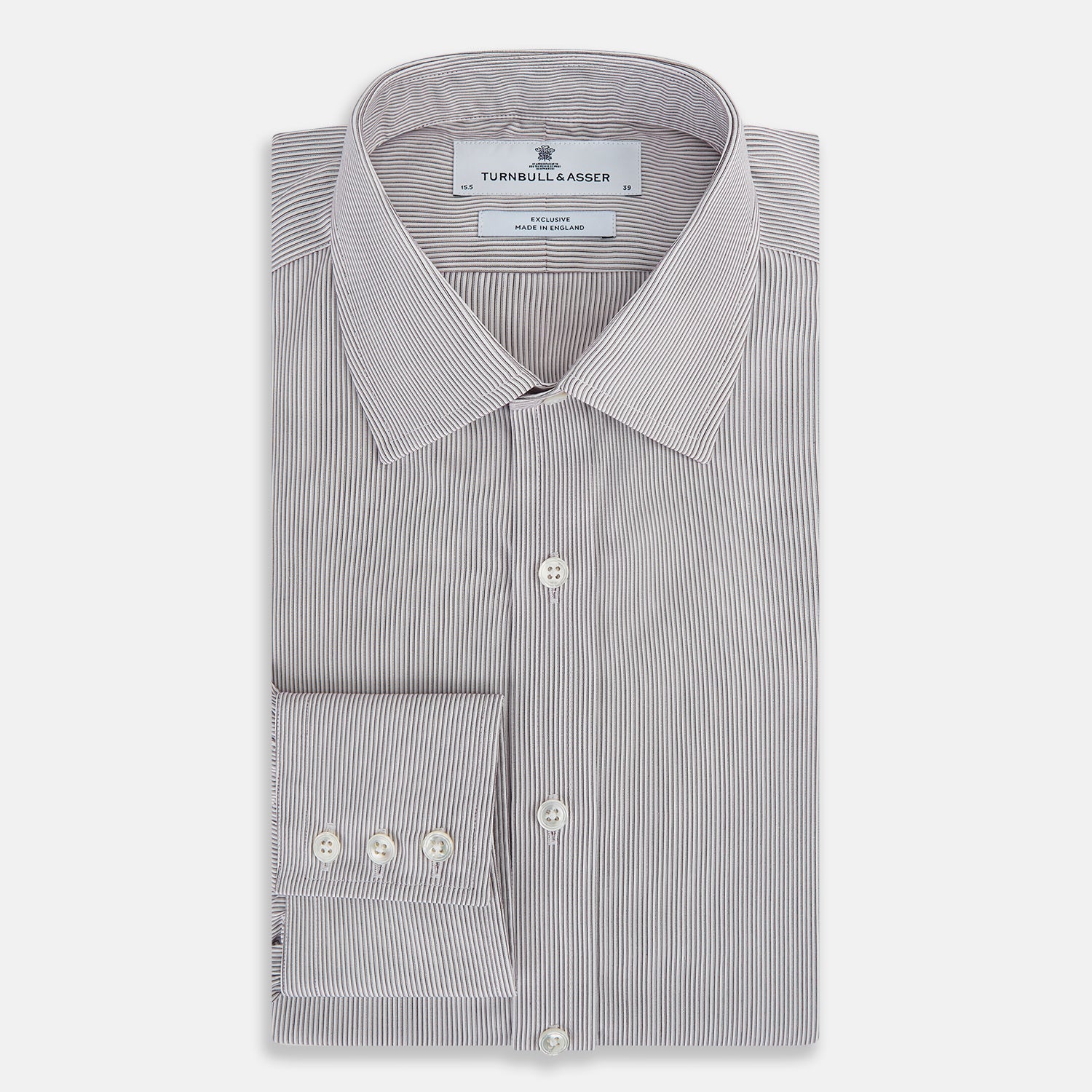 View 5 of product Brown Ripple Double Pinstripe Mayfair Shirt 17