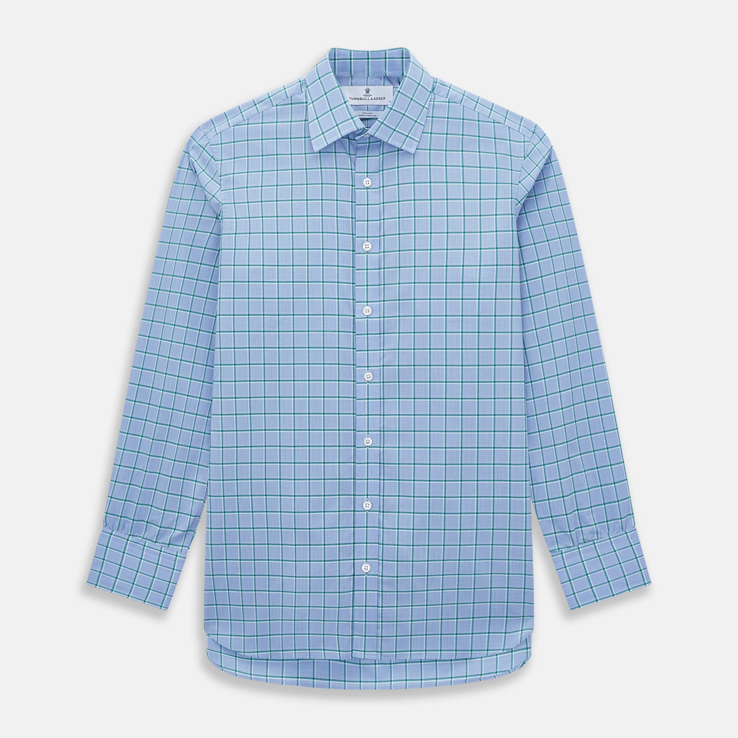 View 1 of product Blue and Green Windowpane Mayfair Shirt 19