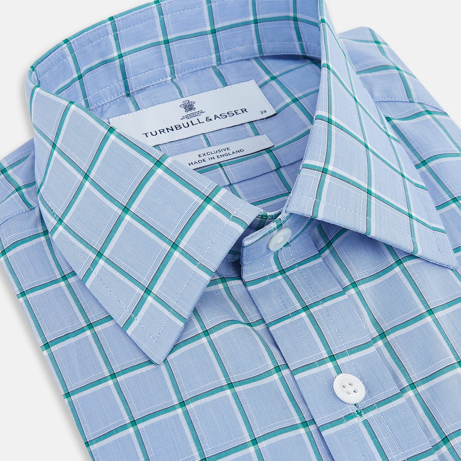 View 2 of product Blue and Green Windowpane Mayfair Shirt 19