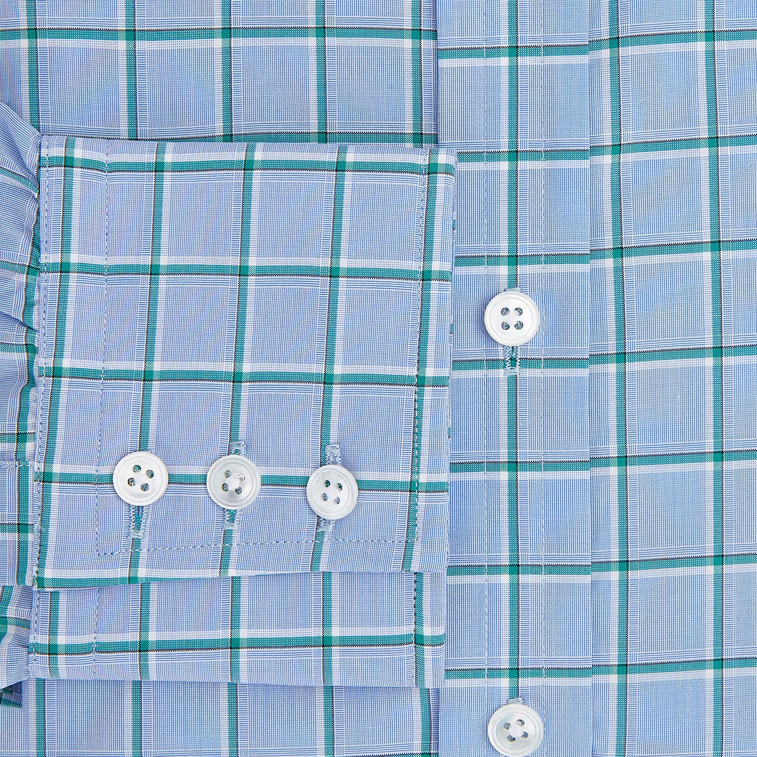 View 4 of product Blue and Green Windowpane Mayfair Shirt 19