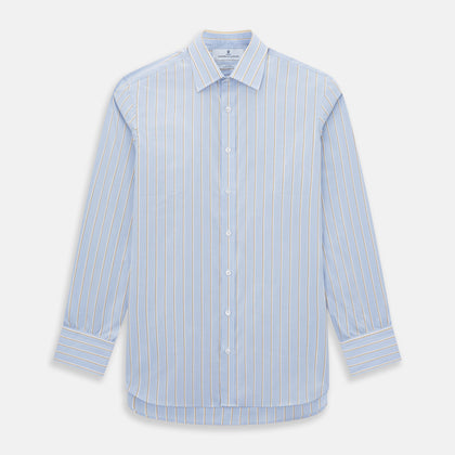 Blue and Yellow Multi-Stripe Mayfair Shirt