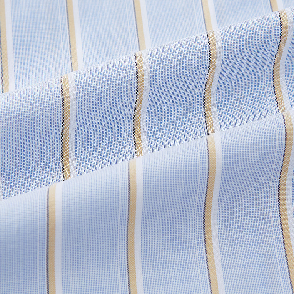 Blue and Yellow  Multi-Stripe Mayfair Shirt 19