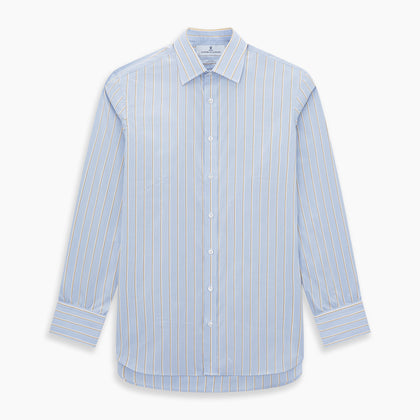 Blue and Yellow Multi-Stripe Mayfair Shirt Image 6