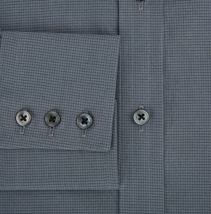 Grey Pin Check Mayfair Shirt Image 3