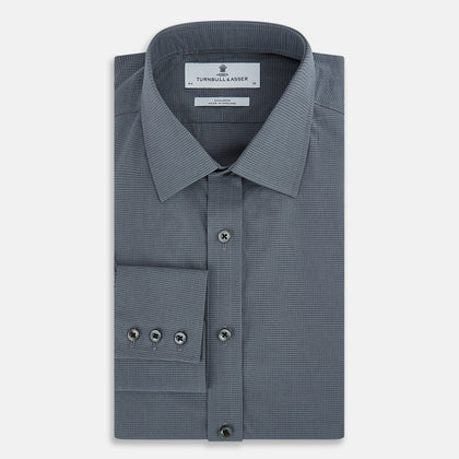 Grey Pin Check Mayfair Shirt Image 4