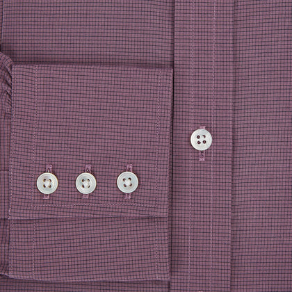 Light Plum Pin Check Mayfair Shirt Image 3
