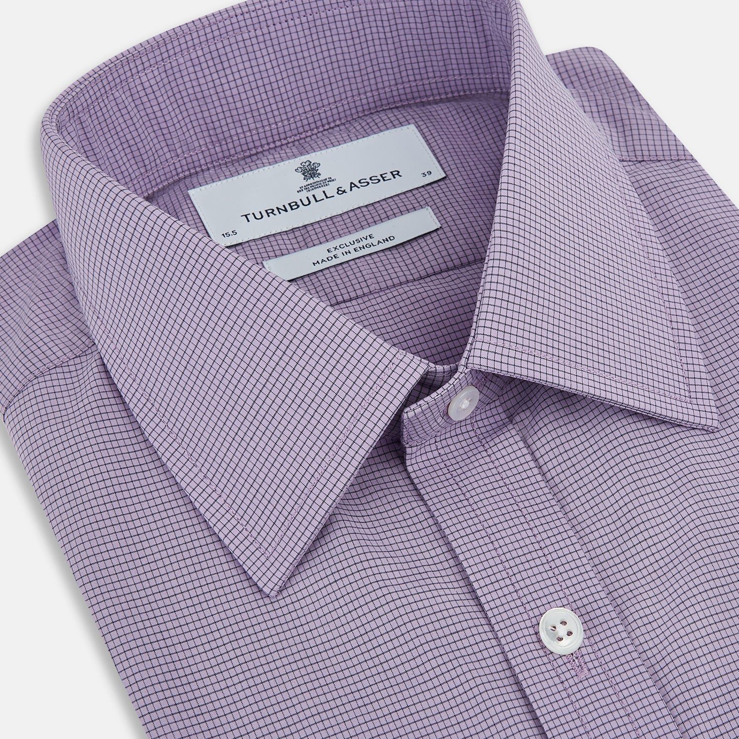 View 2 of product Lilac Pin Check Mayfair Shirt 19