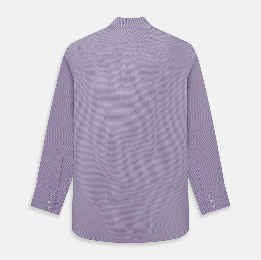 Lilac Pin Check Mayfair Shirt 19
