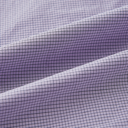 Lilac Pin Check Mayfair Shirt Image 5