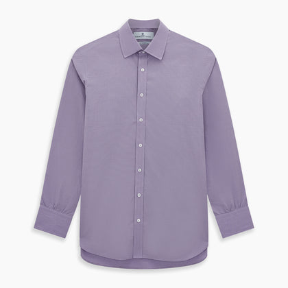 Lilac Pin Check Mayfair Shirt Image 6