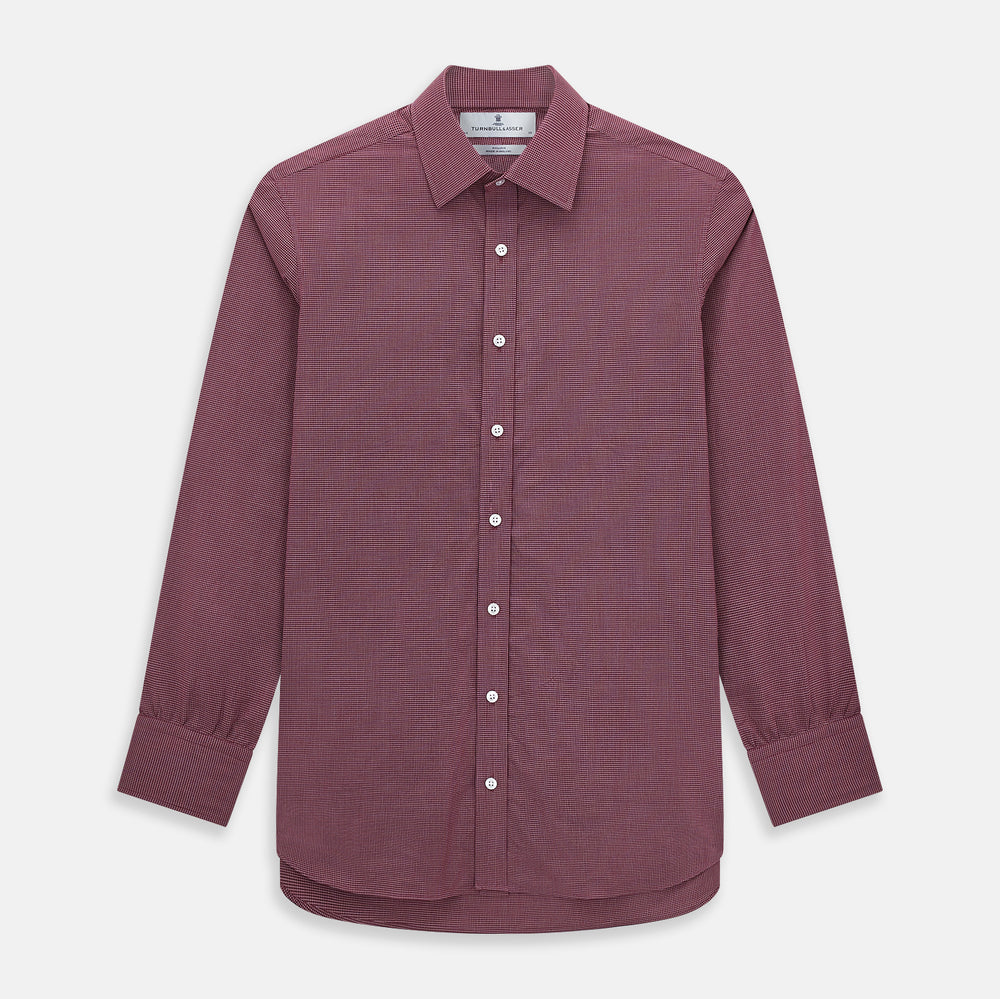 Wine Pin Check Mayfair Shirt 19