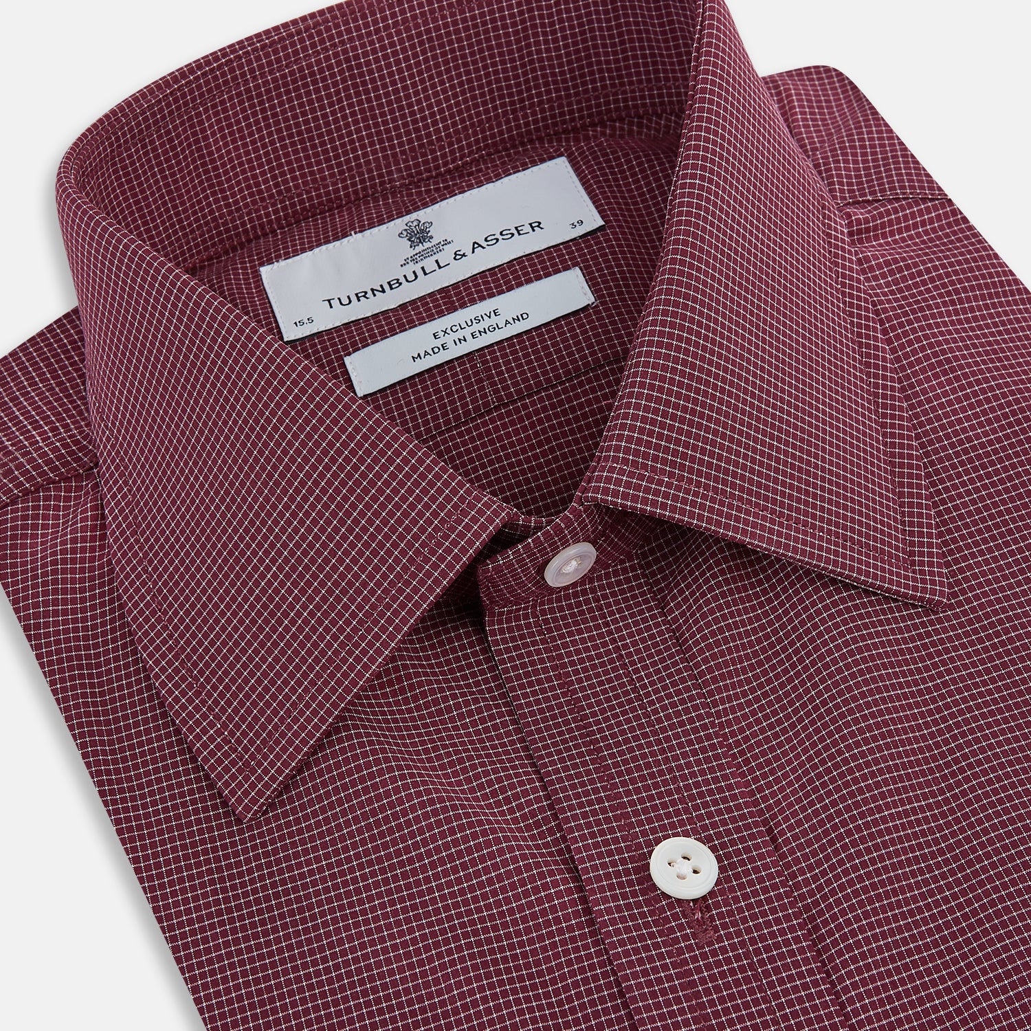 View 2 of product Wine Pin Check Mayfair Shirt 19