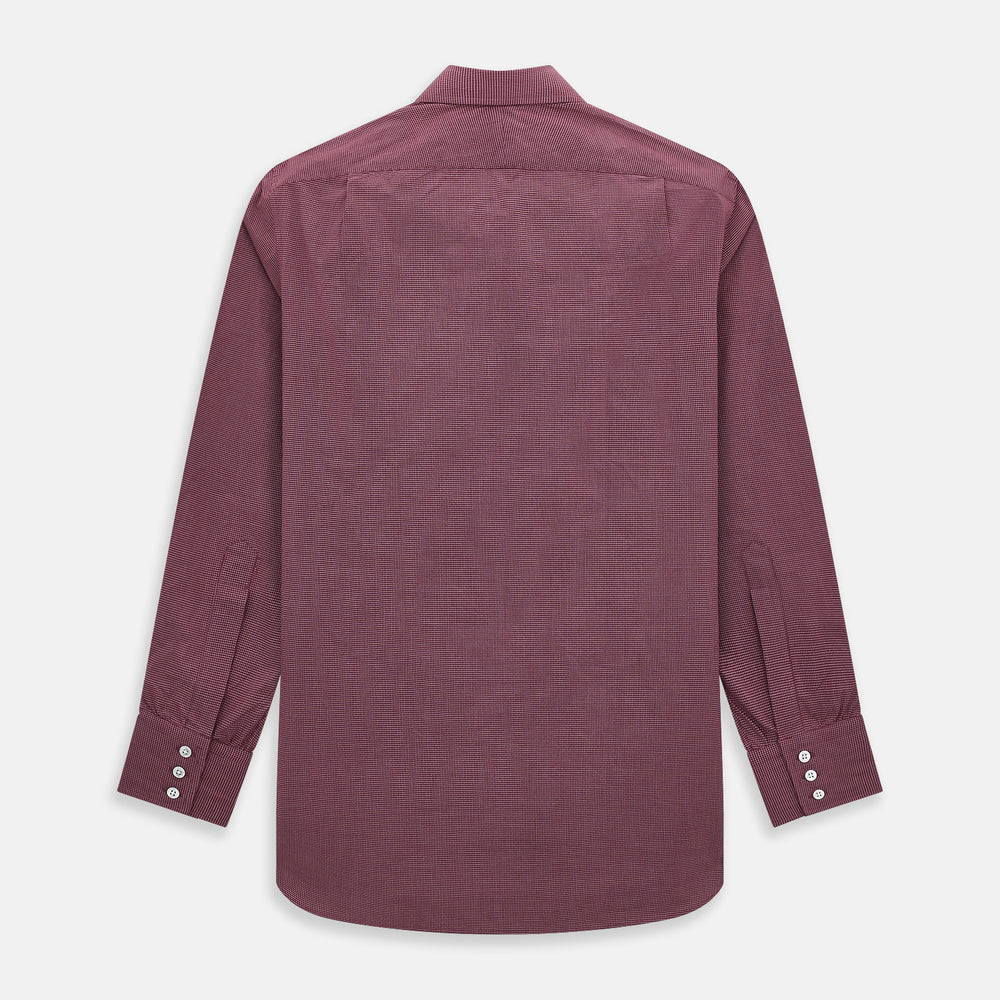 Wine Pin Check Mayfair Shirt 19