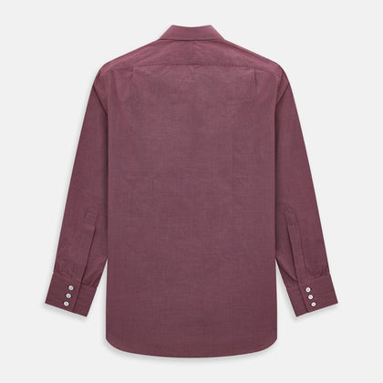 Wine Pin Check Mayfair Shirt Image 2