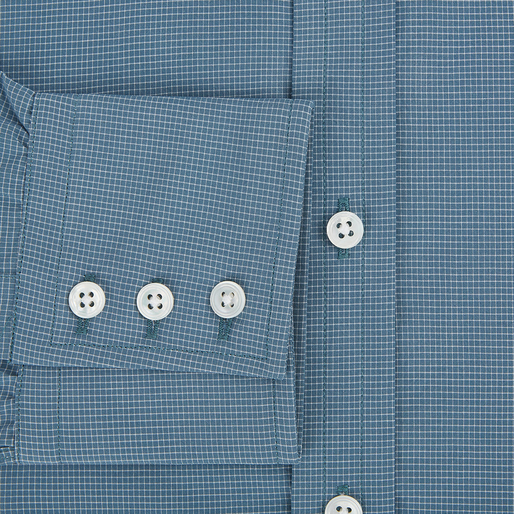 Steel Grey Pin Check Mayfair Shirt 19