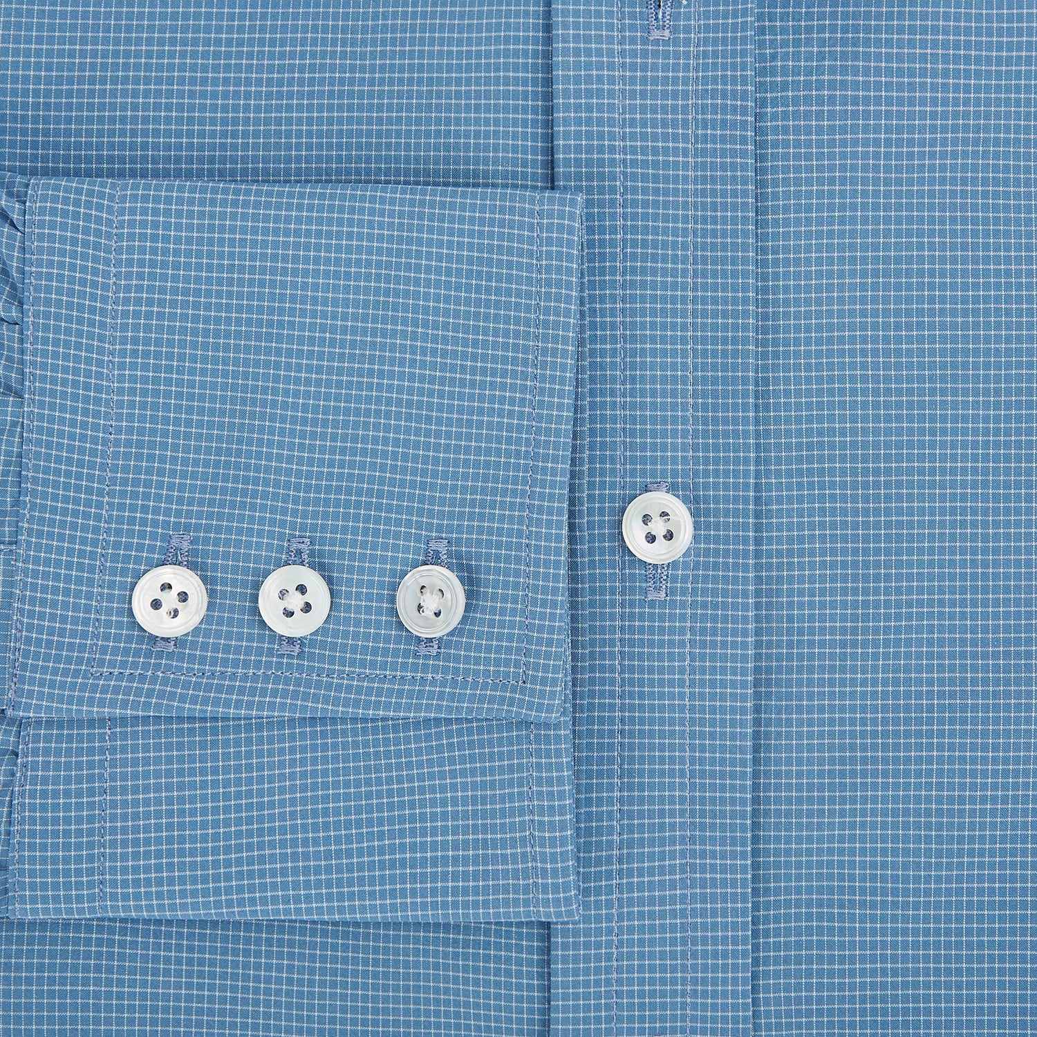 View 4 of product Colony Blue Pin Check Mayfair Shirt 19