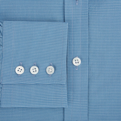 Colony Blue Pin Check Mayfair Shirt Image 3