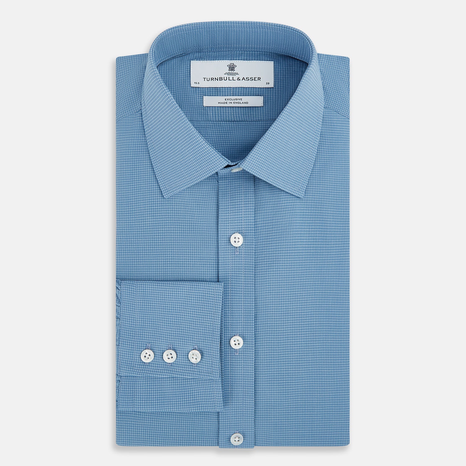 View 5 of product Colony Blue Pin Check Mayfair Shirt 19