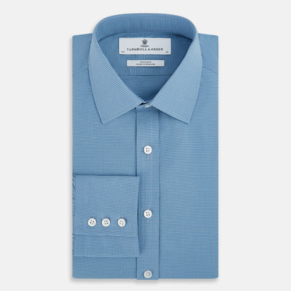 Colony Blue Pin Check Mayfair Shirt Image 4