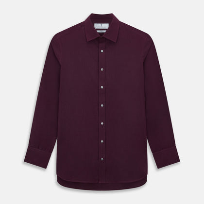 Dark Burgundy Pinstripe Mayfair Shirt