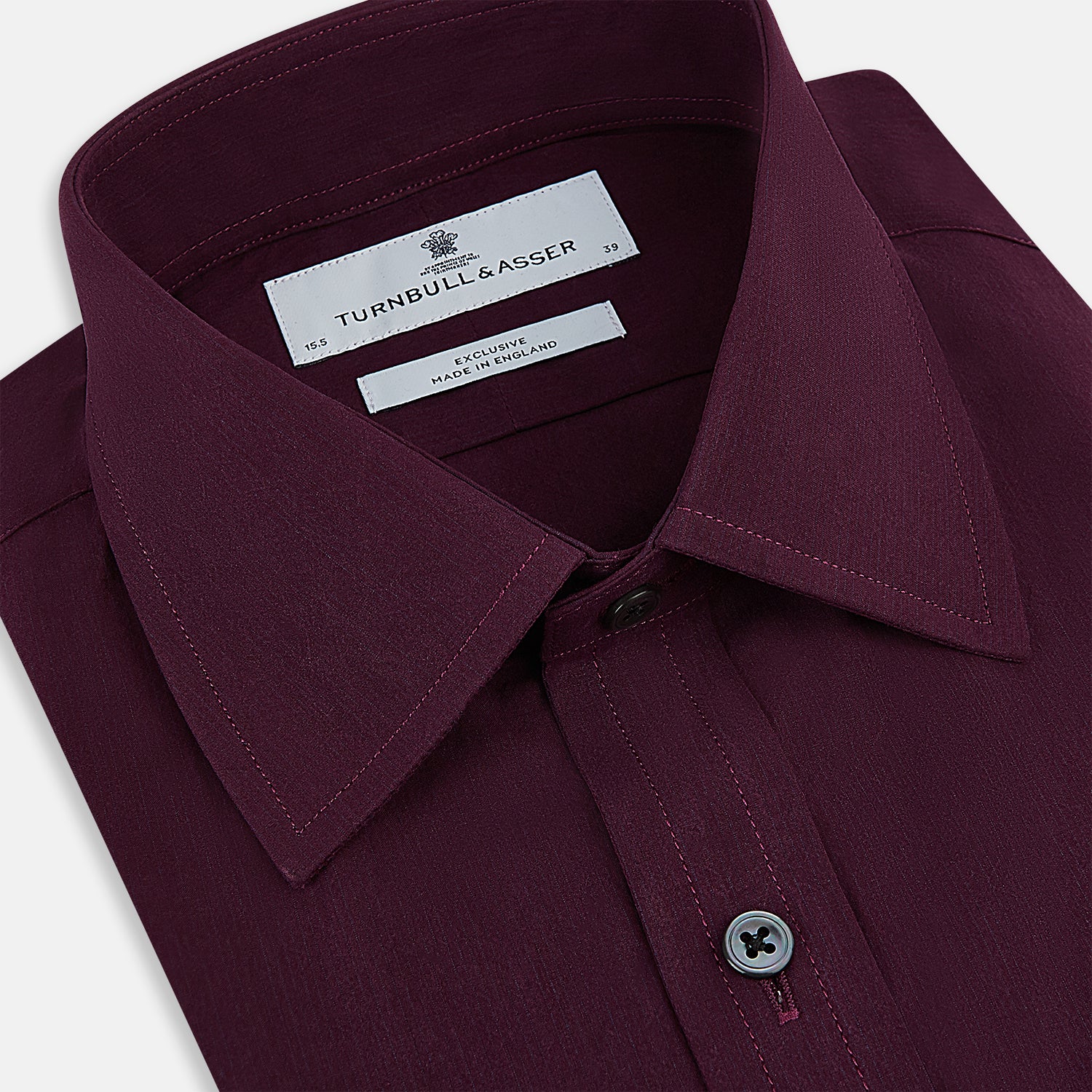 View 2 of product Dark Burgundy Pinstripe Mayfair Shirt 19
