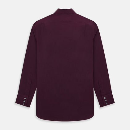 Dark Burgundy Pinstripe Mayfair Shirt Image 2