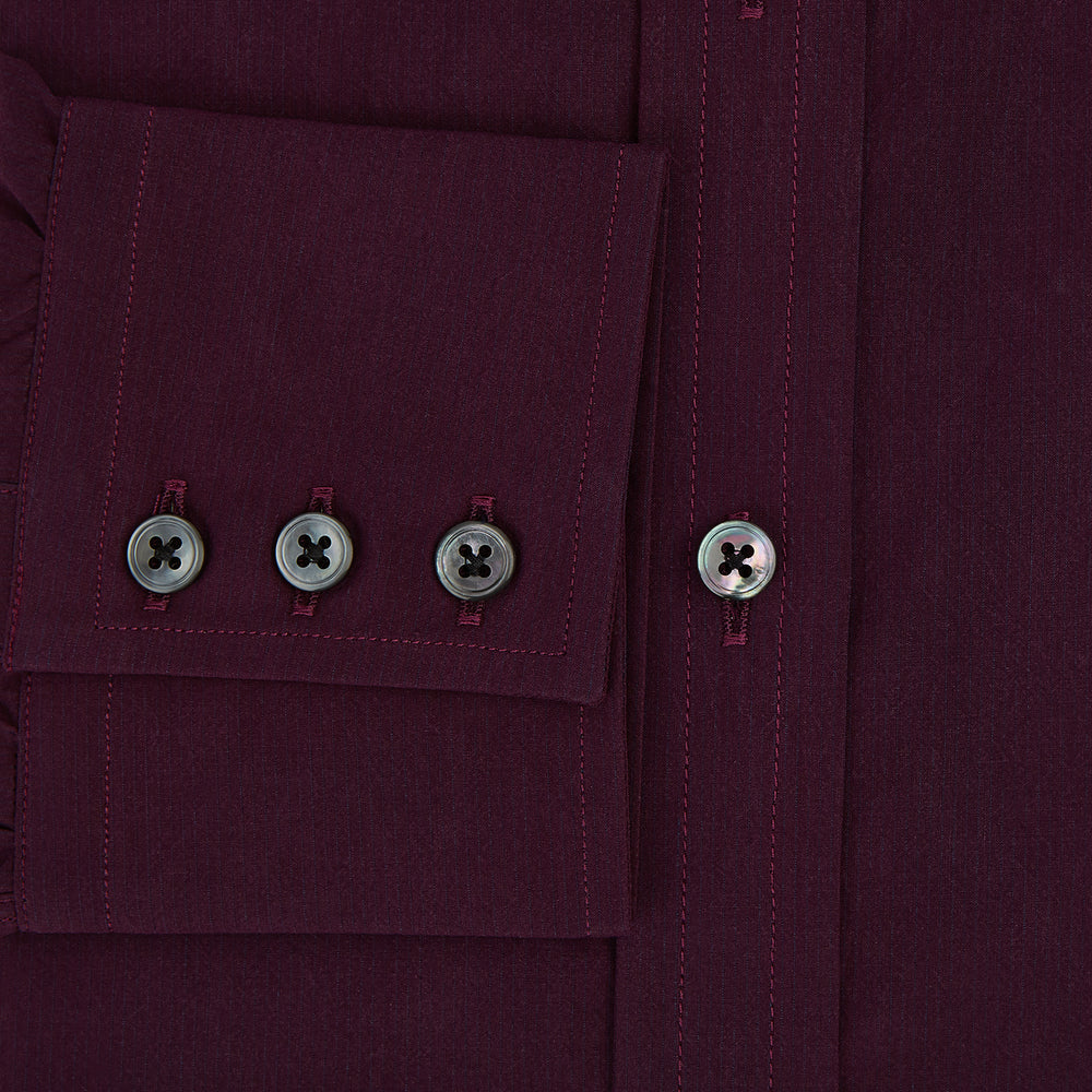 Dark Burgundy Pinstripe Mayfair Shirt 19