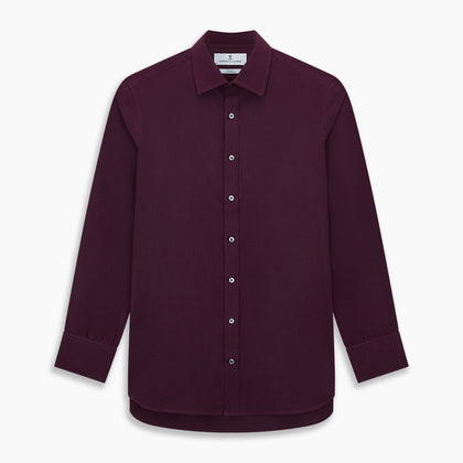 Dark Burgundy Pinstripe Mayfair Shirt Image 6