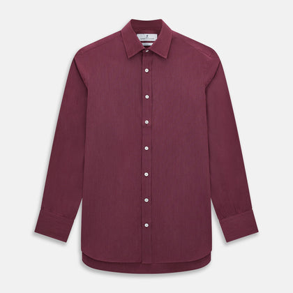 Wine Pinstripe Mayfair Shirt