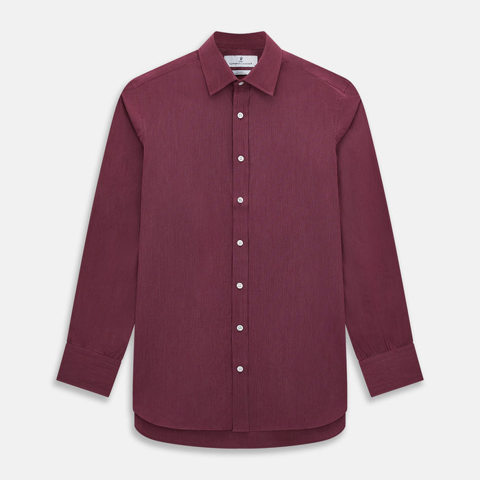 Wine Pinstripe Mayfair Shirt