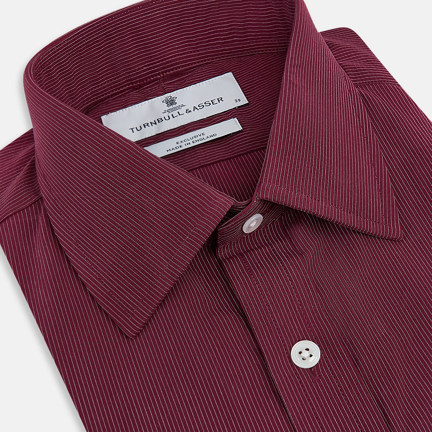 View 2 of product Wine Pinstripe Mayfair Shirt 19
