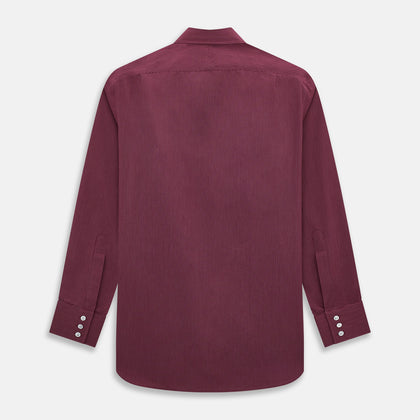 Wine Pinstripe Mayfair Shirt Image 2