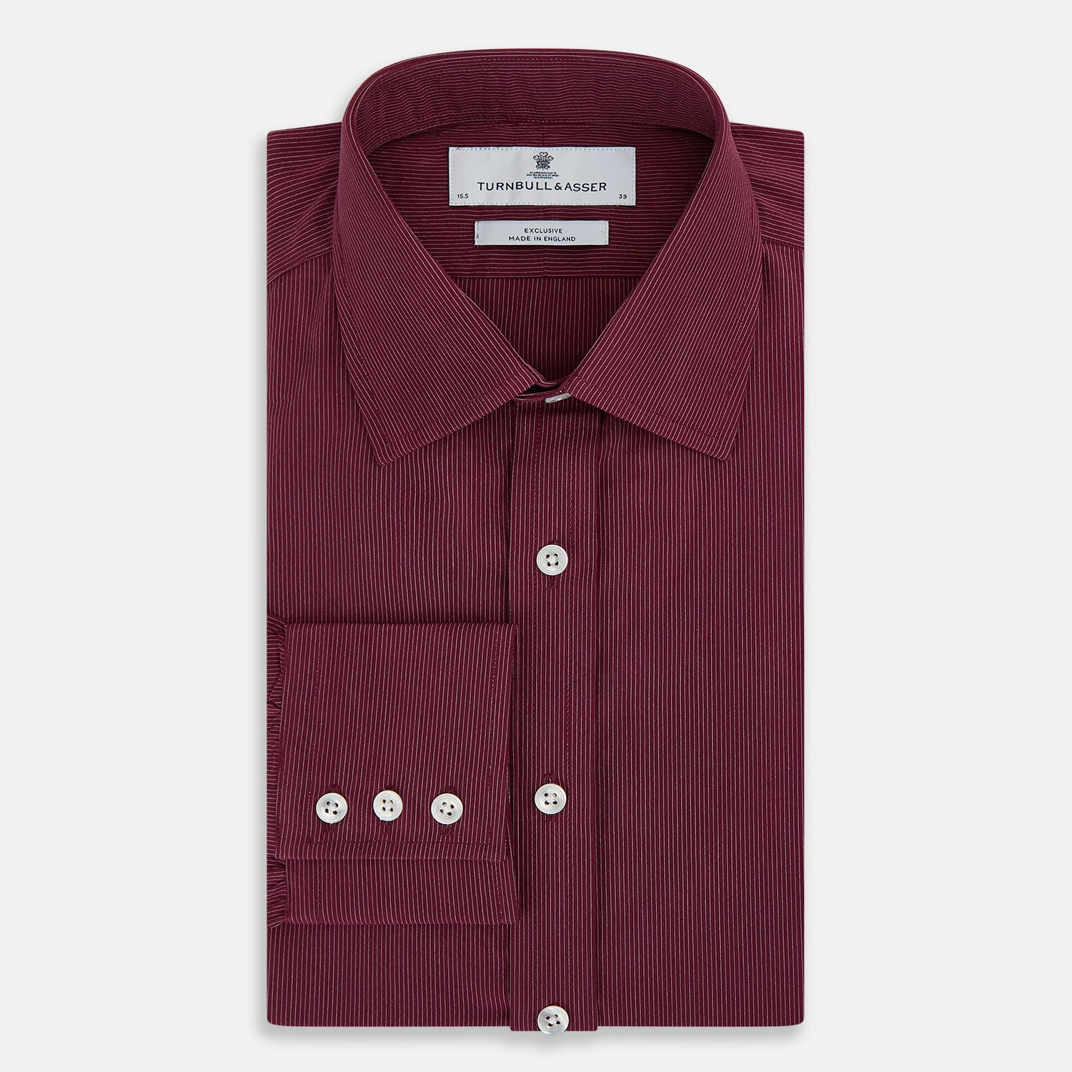 View 5 of product Wine Pinstripe Mayfair Shirt 19