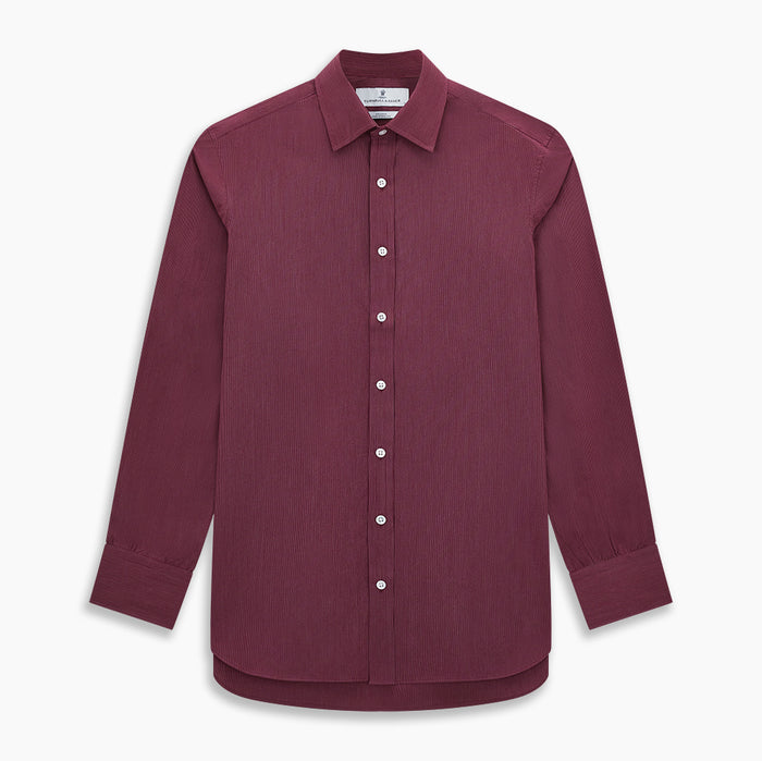 Wine Pinstripe Mayfair Shirt Image 6