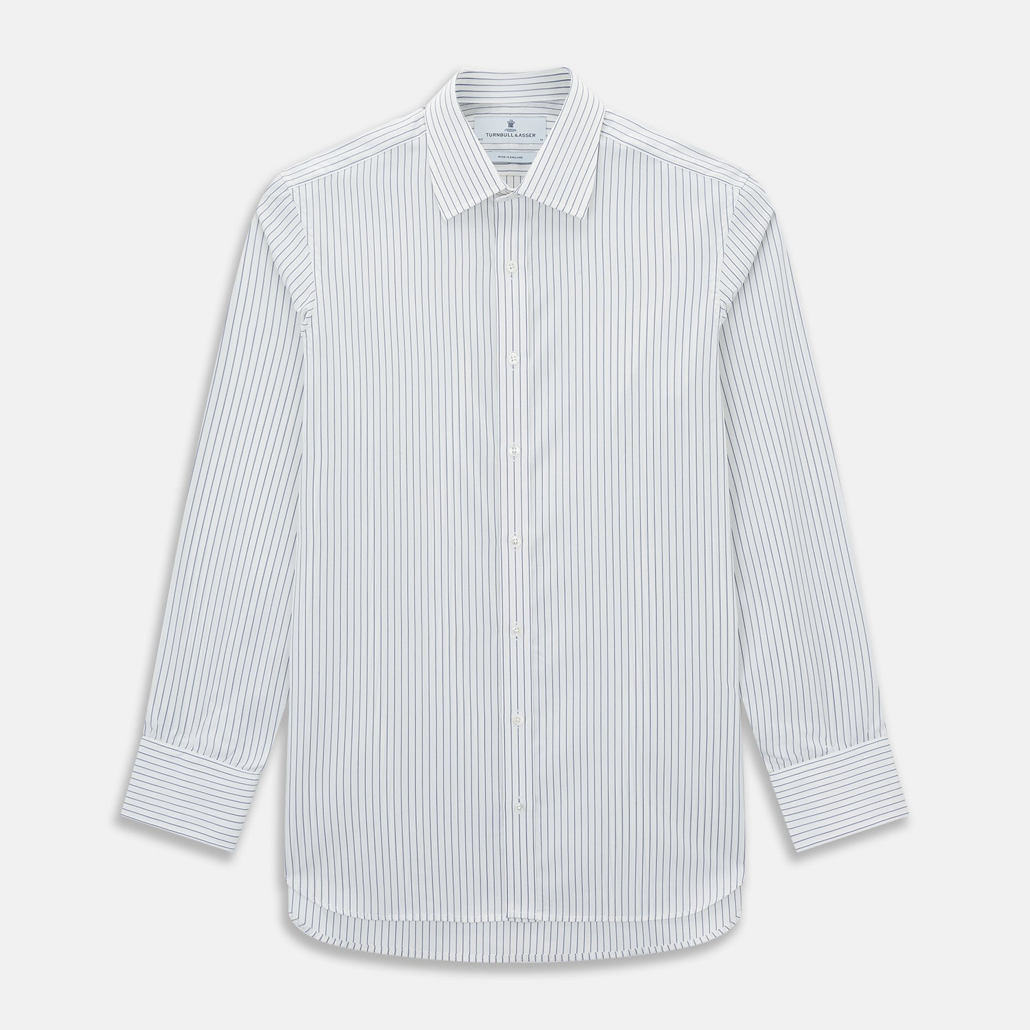 View 1 of product Navy Thin Track Stripe Mayfair Shirt 15