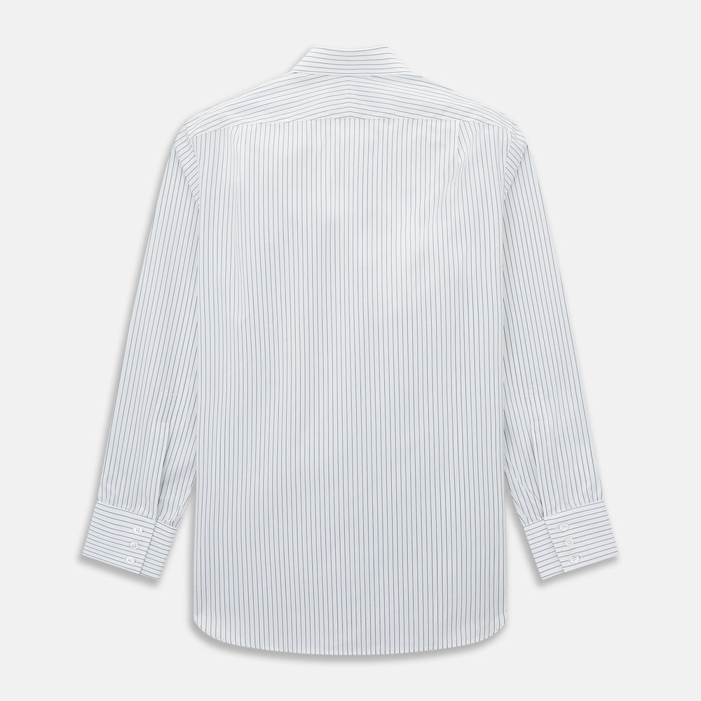 Navy Thin Track Stripe Mayfair Shirt 15
