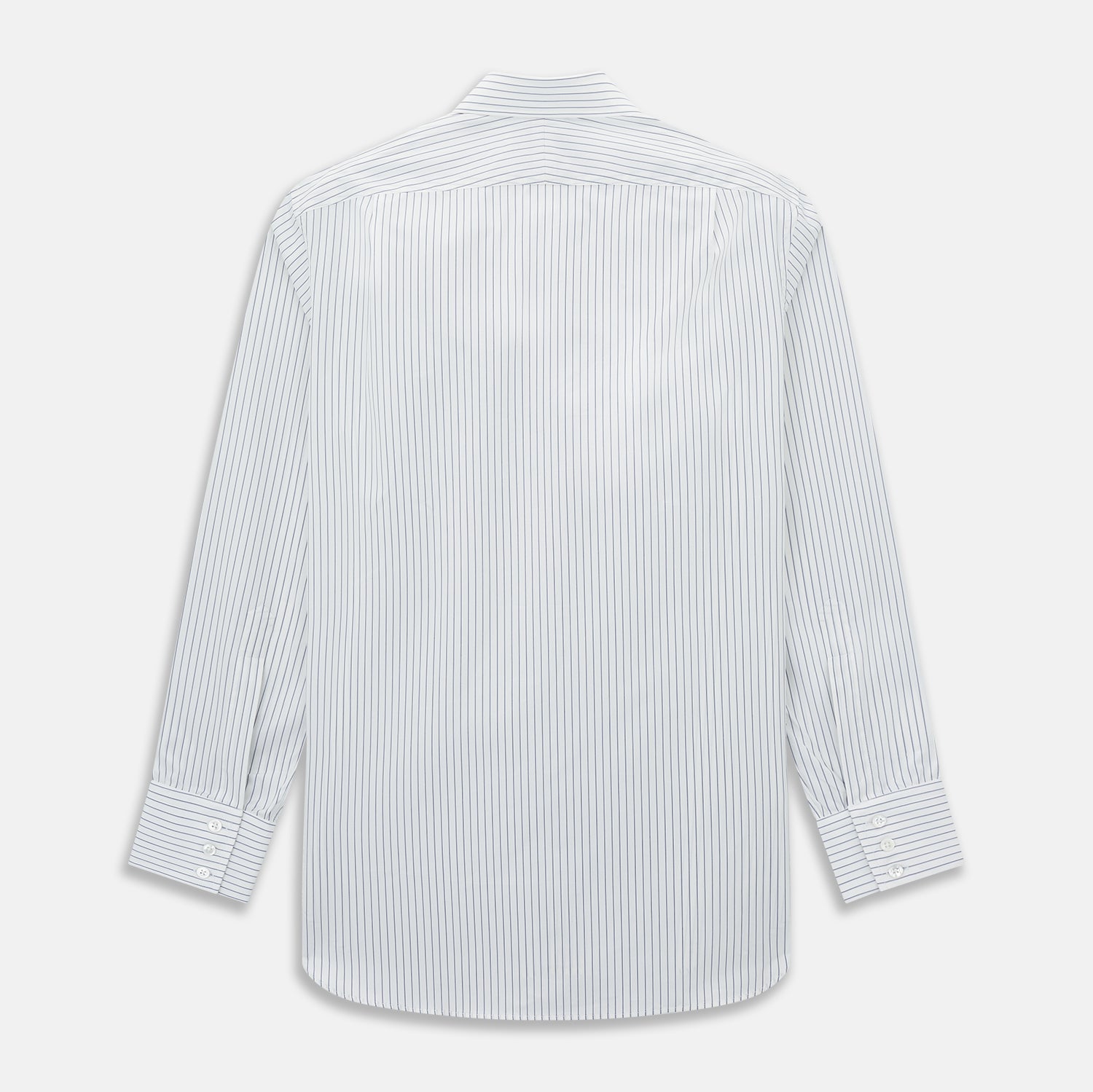 View 3 of product Navy Thin Track Stripe Mayfair Shirt 15
