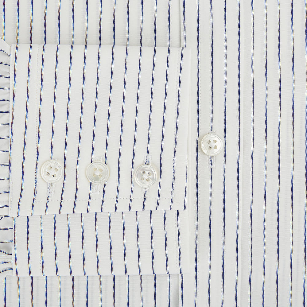 Navy Thin Track Stripe Mayfair Shirt 15