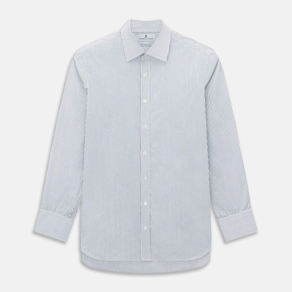 Navy Pair Stripe Mayfair Shirt 16