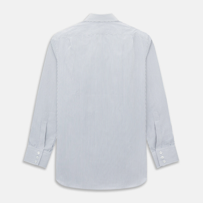 Navy Pair Stripe Mayfair Shirt Image 2