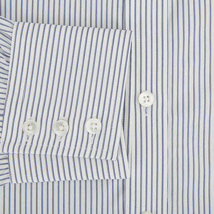 SHIRTS RF NEW T&A COLLAR 3BC WHITE W/ NAVY BLU STR Image 3