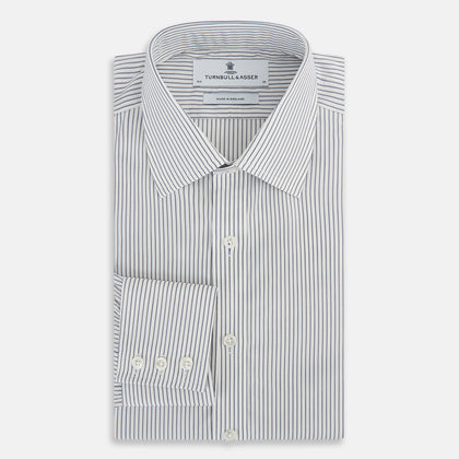 SHIRTS RF NEW T&A COLLAR 3BC WHITE W/ NAVY BLU STR Image 4