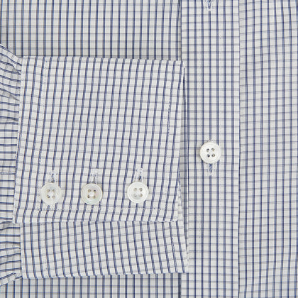 SHIRTS RF NEW T&A COLLAR 3BC WHITE W/ NAVY BLU CHK Image 3